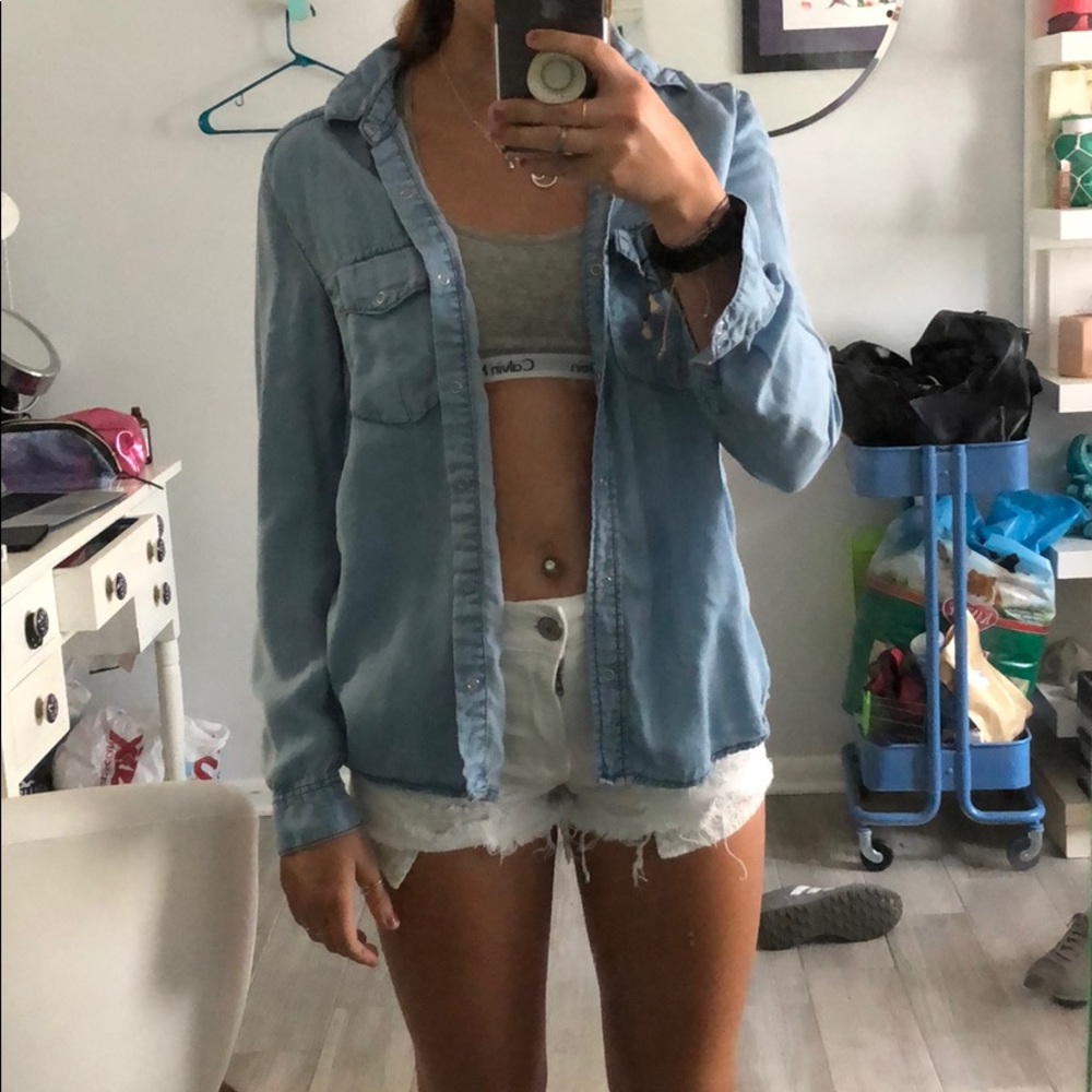 Blue button up - Picture 2 of 3